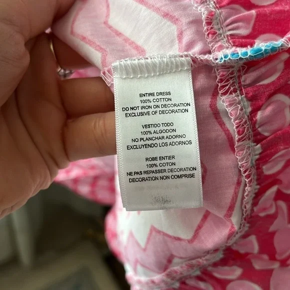 Brand New Youngland Pink & White Striped Ruffle Sleeveless Dress Blue Bows Heart - Picture 10 of 11